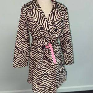 Crazy 8’s Gymboree Zebra brown girls jacket coat sz XL 14
